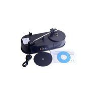 LOBZON EZCAP610 Mini Portable Stereo Turntable System, Black