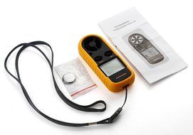 AGM&reg; Digital Handheld LCD Air Wind Speed Weather Scale Measure Gauge Meter Thermometer GM816 Anemometer. N2