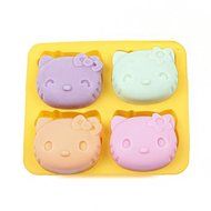 Hello Kitty Cake Mold Ice Cube Tray Silicone Mold Soap Candle Moulds Sugar Craft Tools Bakeware Chocolate Moulds