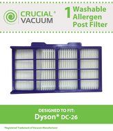 Replacement Dyson DC26 Post HEPA Filter, Compare to Part # 915219-03, Designed &amp; Engineered by Crucial Vacuum