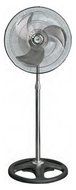 Comfort Zone CZHVP18EX - 18" High Velocity Oscillating Pedestal Fan, Chrome with Black base N2