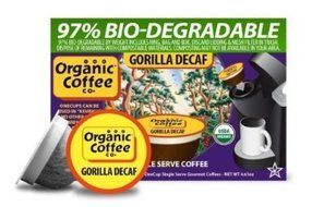 The ORGANIC COFFEE COMPANY GORILLA Decaf 24 ONE CUPS for Keurig K-Cup Brewers
