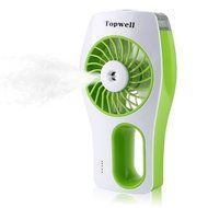 Topwell USB Mini Misting Fan Built-in Rechargeable Misting Fan Handheld Personal Cooling Mist Humidifier for Home... N9