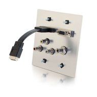 C2G / Cables To Go 39704 HDMI, VGA, 3.5MM Audio, Composite Video and RCA Stereo Audio Pass Through Double Gang... N3