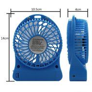 Happy-top&reg; 4-inch Vanes 3 Speeds Mini Hand Held Portable USB Fan with 18650 Rechargeable Battery and USB Cable... N20