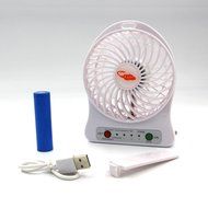 Happy-top&reg; 4-inch Vanes 3 Speeds Mini Hand Held Portable USB Fan with 18650 Rechargeable Battery and USB Cable... N22