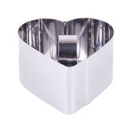 FUBARBAR Mini Cake Cutter Mold Decorating Pastry Ring with Pusher 3 X 2 Inch Stainless Steel Assorted Shape(Round) N3