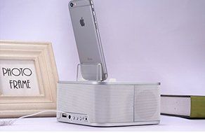 IRISTIME Wireless Bluetooth Speaker FM Radio Alarm Clock Loud Speaker with All iPod /iPhone Charging Dock Station... N2