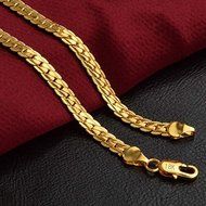 Women &amp; Men Fashion 18K Gold Plated Necklace Chain Jewelry NEW