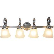 Monument 617205 32-1/2-Inch W by 11-Inch H by 7-1/2-Inch Proj. Sanibel Lighting Collection 4 Light Vanity, Brushed...