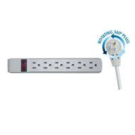 eDragon Surge Protector, Flat Rotating Plug, 6 Outlet, Black Horizontal Outlets, Plastic, Power Cord 4 Feet, Computer... N2