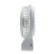 Xboard 3 Speeds Rechargeable Mini USB Fan Portable Desktop Fan with LED Light - White N4