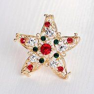 2016 Christmas Santa Claus Deer Bell Gold Tone Brooch Pin Women Men Xmas Gift (birds) N8