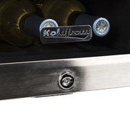 Koldfront 18 Bottle Free Standing Dual Zone Wine Cooler - Black and Stainless Steel N2
