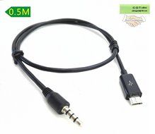 CGTime Micro-USB to 3.5mm Audio Car AUX Cable for Samsung Galaxy S3 i9300 S2 i9100 i9220 (1.64Feet = 0.5Meter,... N2