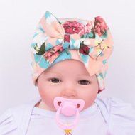 Newborn Infant Toddler Girls Baby Stripe Bowknot Beanie Hat Comfys Hospital Cap N4