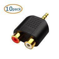 Cable Matters 5-Pack, Gold Plated 3-RCA Coupler N43
