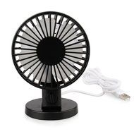 DealPeak Portable Dual Blade Strong Wind Super Mute Desk Table Fan USB Mini Fan Summer Cooler Fan (Pink) N18