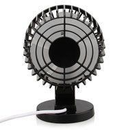 DealPeak Portable Dual Blade Strong Wind Super Mute Desk Table Fan USB Mini Fan Summer Cooler Fan (Pink) N19