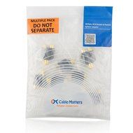 Cable Matters 5-Pack, Gold Plated 3-RCA Coupler N48