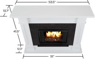 Real Flame Kipling Ventless Gel Fuel Fireplace White N9