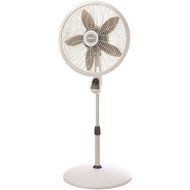 High-Performance 18" Oscillating Pedestal Fan with Remote Control, 5 Blades, 3 Settings, Adjustable Height, White N4