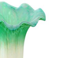 River of Goods 1000J Hand Blown Mercury Glass Replacement Lily Shade, Green/Amber N21