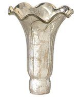 River of Goods 1000J Hand Blown Mercury Glass Replacement Lily Shade, Green/Amber N22