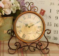 Singeek Fashion Antique Wrought Iron EU Furnishings Desk Clock,American Imitation Restoring Ancient Ways Is The...