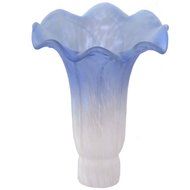 River of Goods 1000J Hand Blown Mercury Glass Replacement Lily Shade, Green/Amber N23