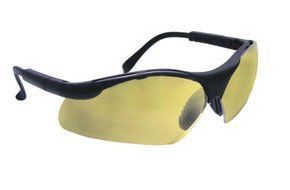 SAS Safety 541-0004 Sidewinder Eyewear with Polybag, Gold Mirror Lens/Black Frame by SAS Safety