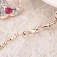 Women Exquisite Ballet Girl long necklace color crystal Sweater Chain Pretty N4