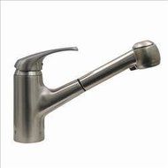 Whitehaus 3-2071-POCH Marlin 9-Inch Single Hole/Single Lever Handle Faucet with A Pull-Out Spray Head, Polished...