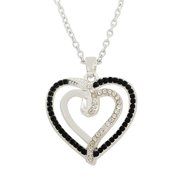 Fashion Mom Love Heart Footprint Crystal Chain Necklace Mother's Day Family Gift N2