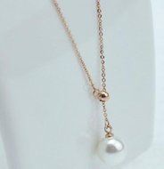 Nice Women Gold Chain Pearl Charm Pendant Collar Chunky Choker Bib Necklace Gift N2