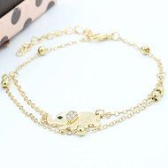 Fashion Women Charm Rhinestone Gold Elephant Chain Bracelet Jewelry Gift New N5