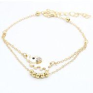 Fashion Women Charm Rhinestone Gold Elephant Chain Bracelet Jewelry Gift New N7