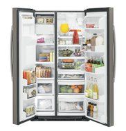 GE Profile PZS22MMKES 36" Counter-Depth Side-By-Side Refrigerator with Advanced Water Filtration, Adjustable Slide-Out...