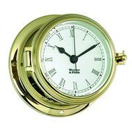 Weems and Plath Endurance II 115 Quartz Clock with Roman Numerals, Brass