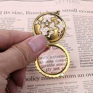 GRANDMA Gift Vintage Gold Magnifying Glass Round Pendant Sweater Chain Necklace N3