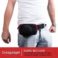 DURAGADGET Executive Black and Red Rigid Protective Case with Elastic Belt Loop Exclusively for Olympus PEN EP5...