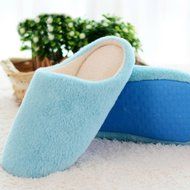 AutumnFall Women Soft Warm Indoor Candy Colors Cotton Slippers Home Anti-slip Shoes (40, Pink) N35