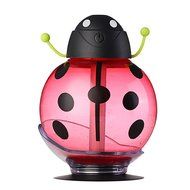 MyMei Beetle Mini USB Humidifier 360 Degree Rotation for Car Office Travel Home LED Light (Red) N3