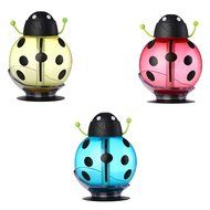 MyMei Beetle Mini USB Humidifier 360 Degree Rotation for Car Office Travel Home LED Light (Red) N4