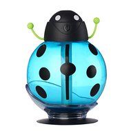 MyMei Beetle Mini USB Humidifier 360 Degree Rotation for Car Office Travel Home LED Light (Red) N5