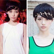 hOT Elegant Women Girls Retro Vintage Hollow Leaf Elastic Hair Band Headband X1 N4