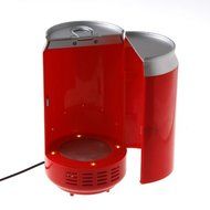 Kingzer Red Mini USB Fridge Beverage Drink Cans Cooler Warmer Refrigerator for Computer