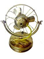 Unique Brass Nautical Handmade Decorative Small Table Fan Fine Work India/asia N2