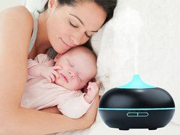 300ml Essential Oil Diffuser,Quiet Ultrasonic Cool Mist Humidifier with 7 Colors LED and Waterless Auto Shut-off... N10