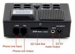 RioRand&reg; Digital Telephone Call Recorder Phone Recording Rec System (BLACK) N3